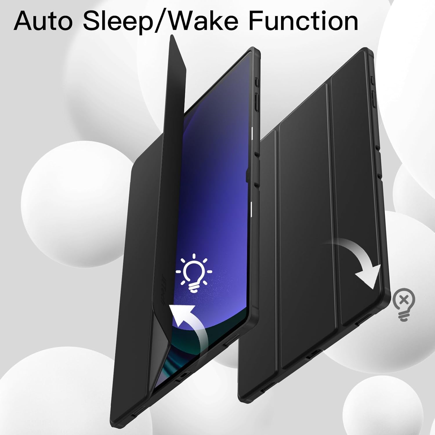 Case for Galaxy Tab S10 Ultra with S-Pen holder (Black)