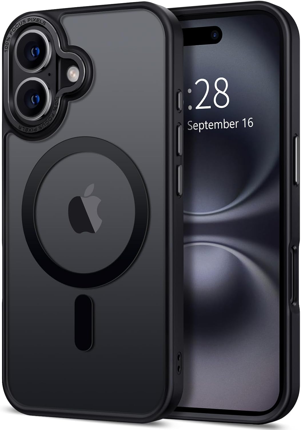 Cases-iPhone 16 Phone, Military Grade Drop Protection, Slim Magnetic, Shockproof Bumper, Transparent Cell Cover