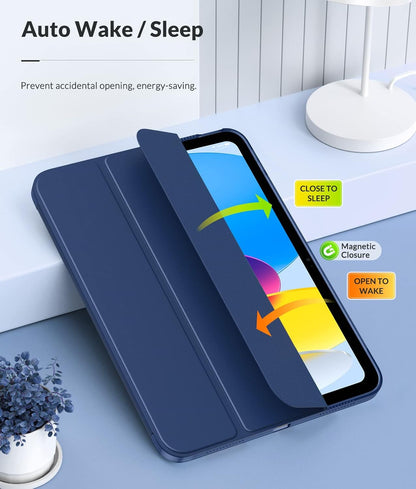 Case for New iPad (A16) 11th Generation with S-Pen holder (Black, Pink, Blue, Yellow)