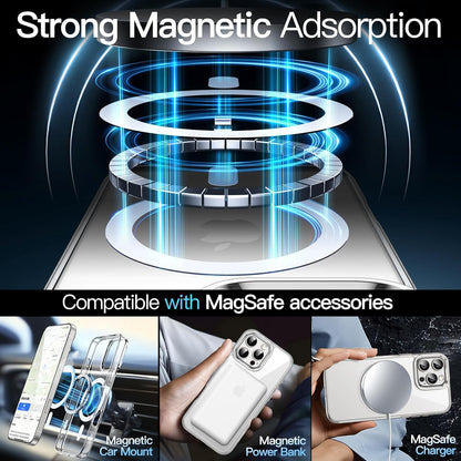 Cases-iPhone 16 Pro Max, Shockproof Phone Bumper Cover, Scratch Resistant (Black & Clear)