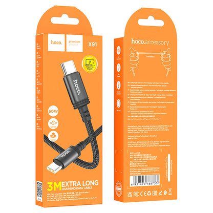 Radiance 60W charging data cable for Type-C (3M ) 10Feet